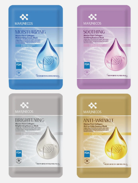 Marine Pure Collagen Brightening Essence Mask 5packs