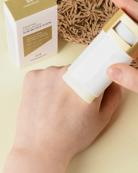 Marine Collagen Sun Block Stick SPF50+ PA++++ 15g Plant-Based