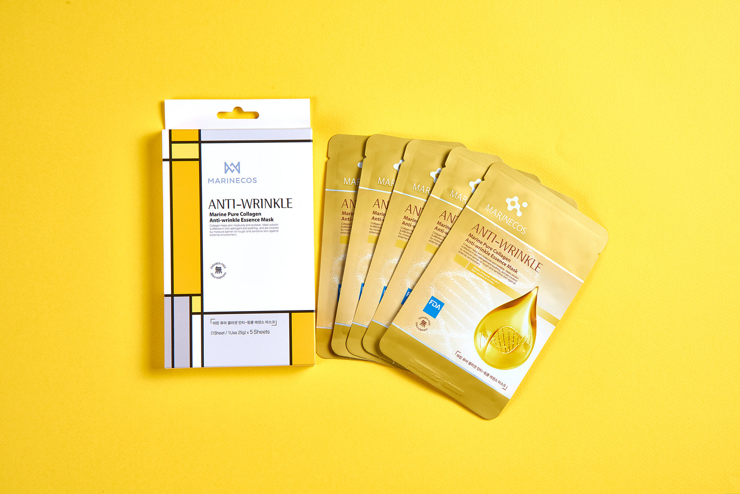 Marine Collagen Anti-Wrinkle Essence Mask 5packs