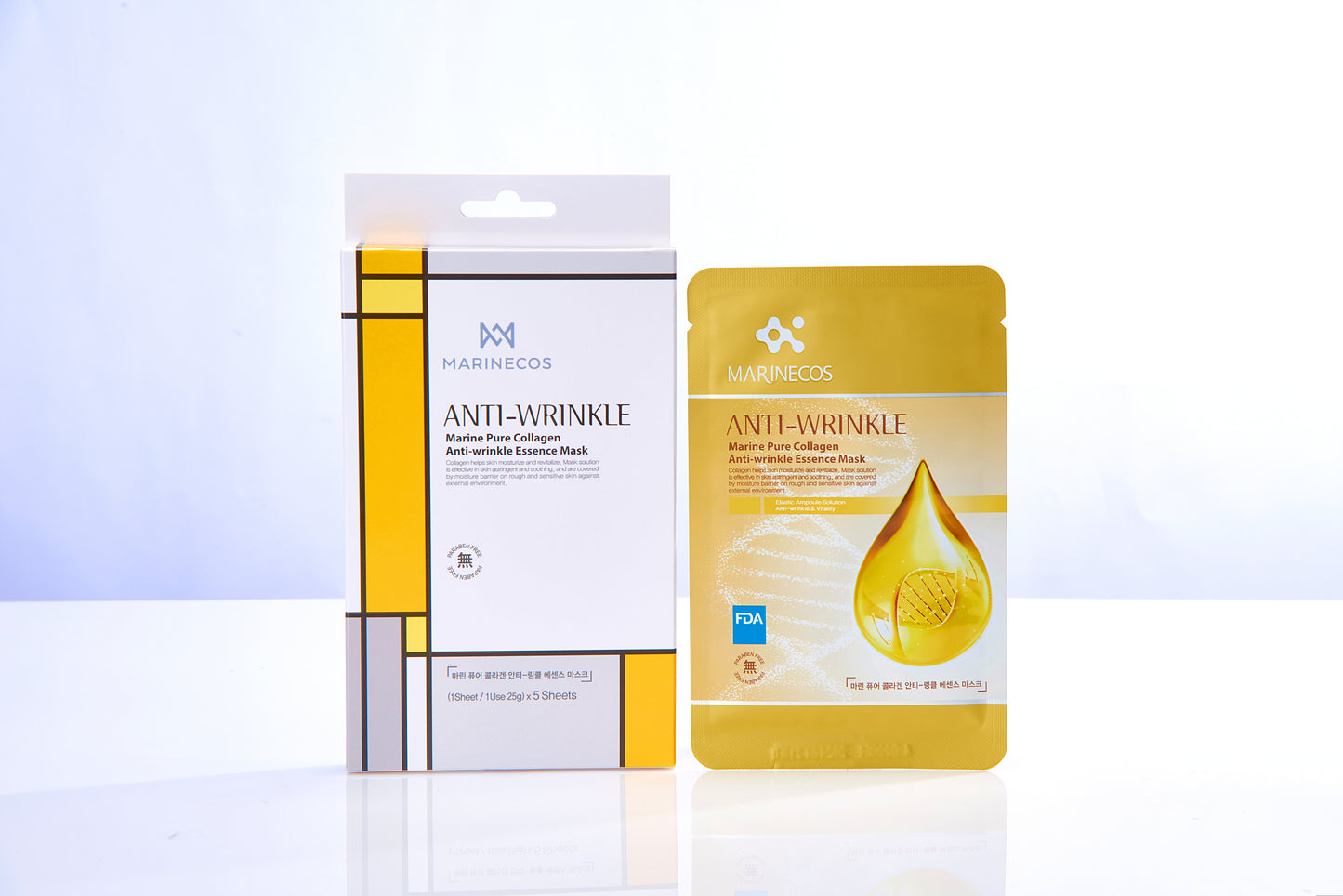 Marine Collagen Anti-Wrinkle Essence Mask 5packs