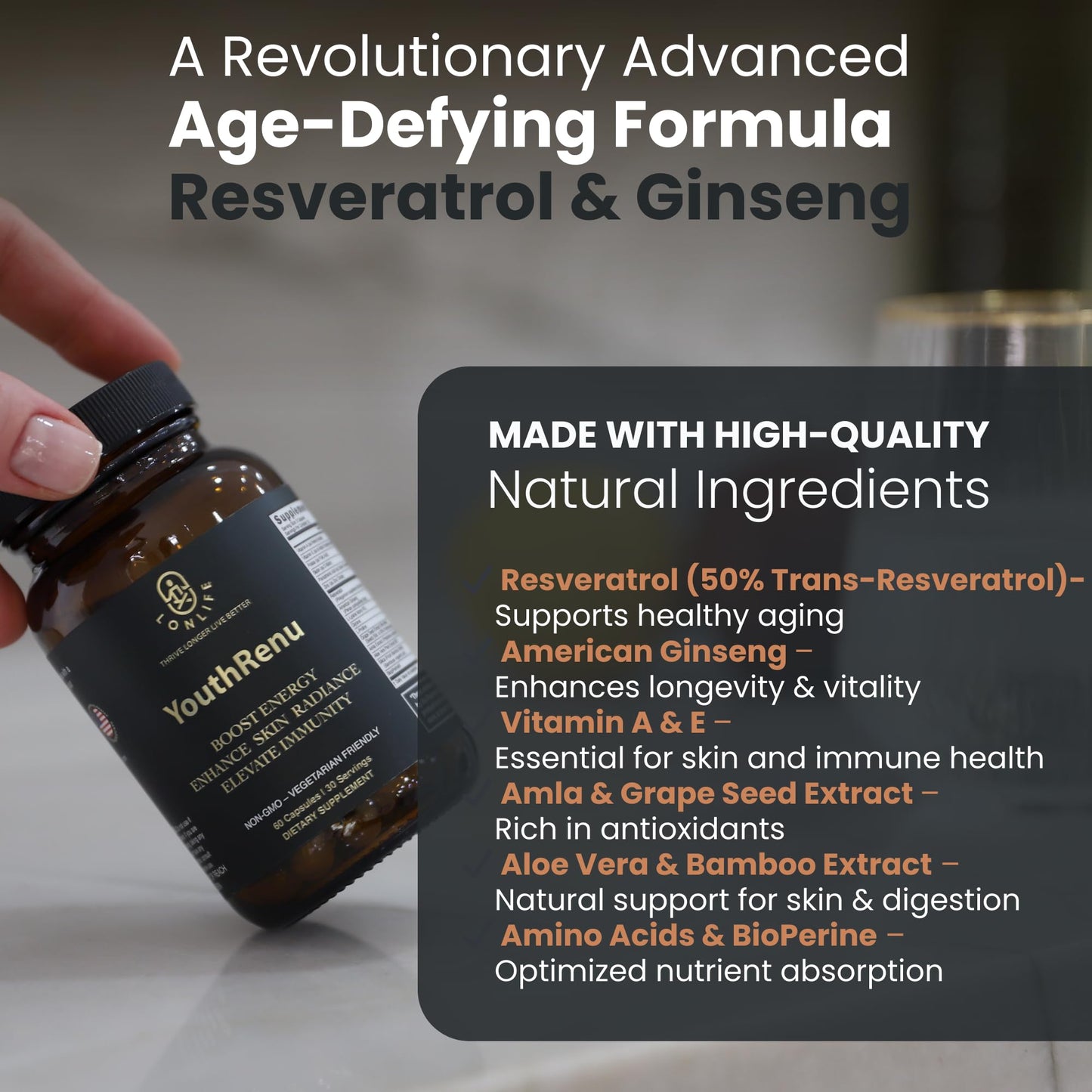 YouthRenu - Anti-Aging Resveratrol & Ginseng