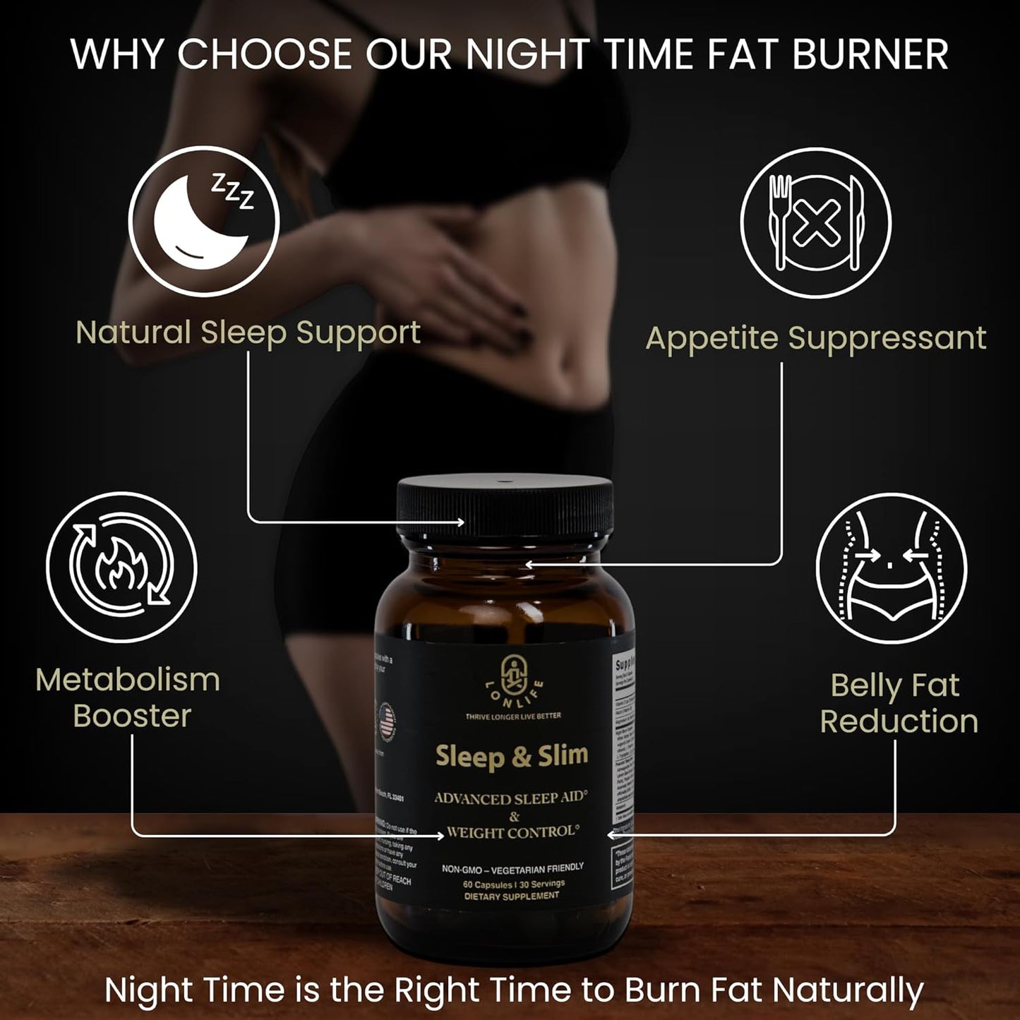 Sleep and Slim - Night Time Fat Burner with Melatonin