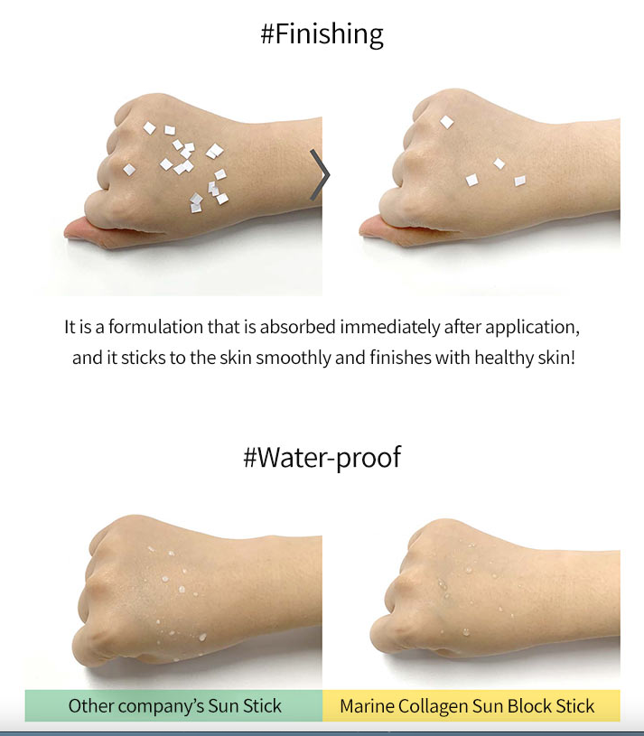 Marine Collagen Sun Block Stick SPF50+ PA++++ 15g Plant-Based